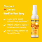 everyone for every body Hand Sanitizer Spray: Coconut and Lemon, Travel Size, 2 Ounce, 6 Count