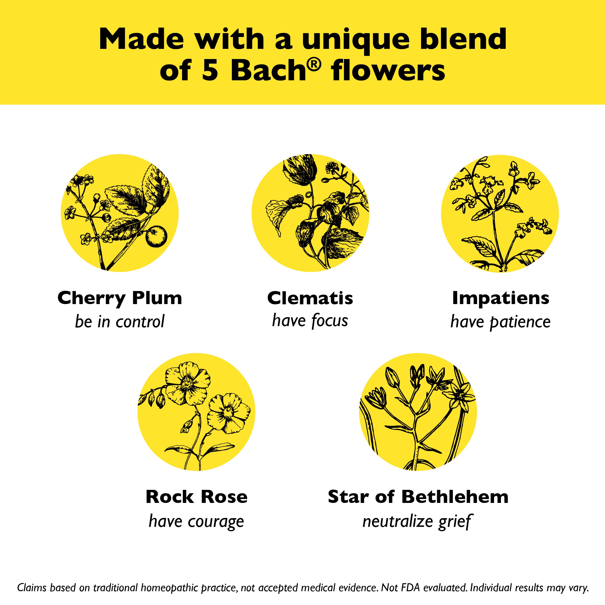 Bach RESCUE PASTILLES, Lemon Flavor, Natural Stress Relief Lozenges, Homeopathic Flower Essence, Vegetarian, Gluten & Sugar-Free