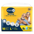 Karein Overnight Adult Diaper Pant L Size, Large, Waist (90120 Cm 3547), 10 Unit, Long Protection Hour, Unisex, Quick & Even