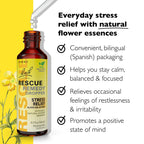 Bach RESCUE Remedy Dropper 20mL, Natural Stress Relief, Homeopathic Flower Essence, Vegan, Gluten & Sugar-Free, Non-Habit Formin