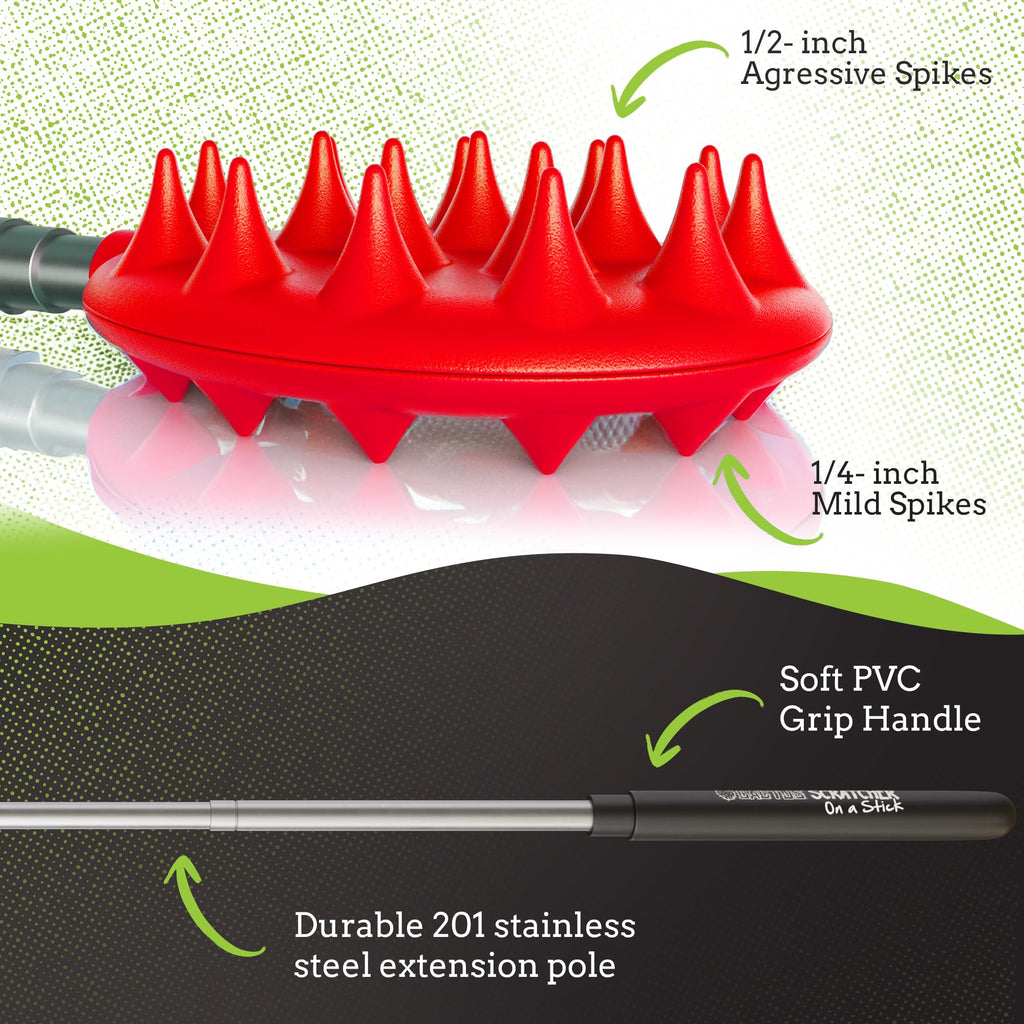 Cactus Scratcher Extendable Telescopic Back Scratcher - Extends 29 Long Double Sided Retractable Scratching Tool for Hand, Neck,