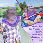 Hestya 4 Pack Mosquito Face Mesh Net Protecting Net for Outdoor Hiking Camping Climbing Mosquito Fly Insects Preventing (Purple)