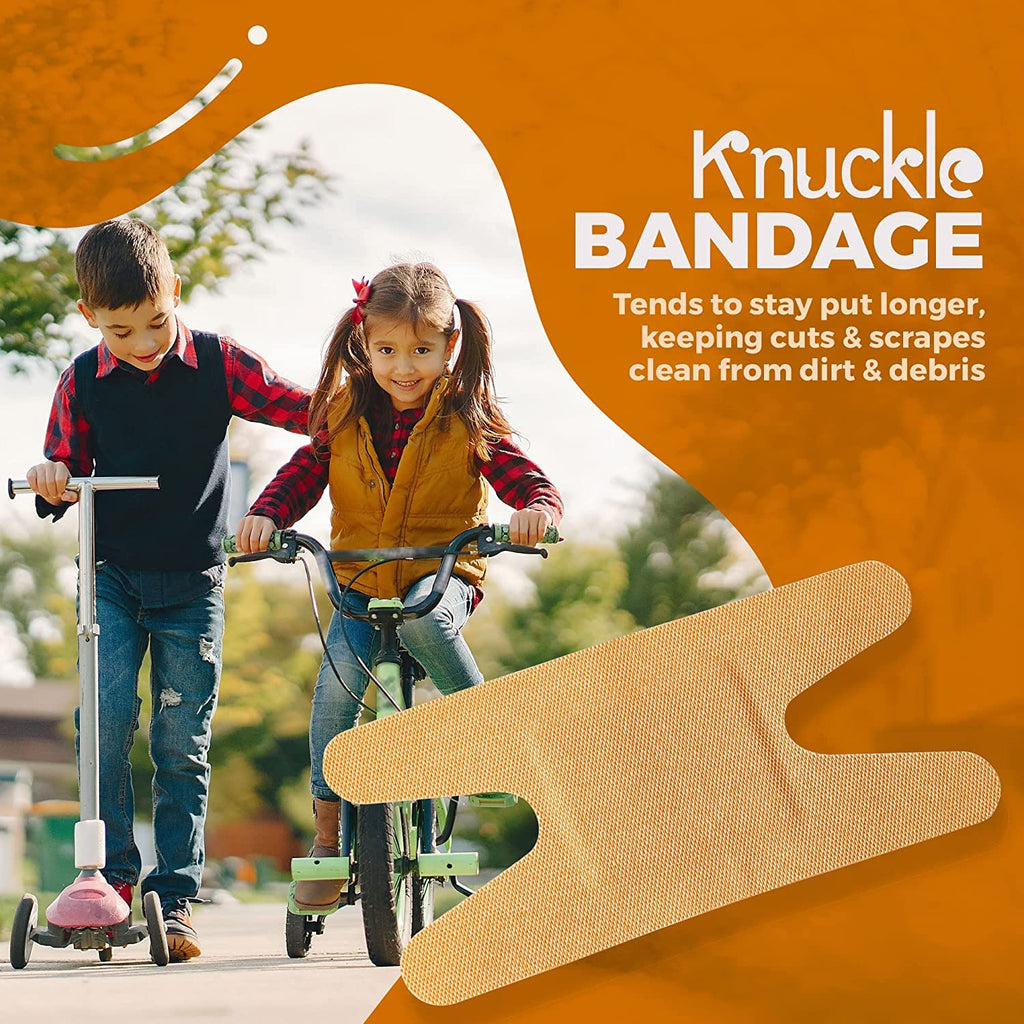 Flexible Fabric Bandages - Flex Fabric Adhesive Bandages Knuckle Bandages for Finger Care and to Protect Wounds from Infection -