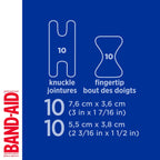 Band-Aid Brand Flexible Fabric Adhesive Bandages for Wound Care and First Aid, Finger and Knuckle, 20 ct (Pack of 6)