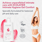 Feminine Wash Comfort with Cotton Extract - 98.5% Natural, Vegan, pH 5.2 Balanced Feminine Wash for Women, Gentle and Soothing D