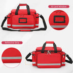 Medical Bag Empty First Aid Bag Home Health Nurse Bag Empty First Aid Storage Bag with Detachable Divider Medical Supplies Emerg