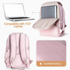 Fasrom Nurse Bag Backpack for Work Women with USB Charging Hole, Home Health Clinical Bag with Laptop Compartment for Nursing St