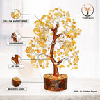 YATSKIA Yellow Aventurine - Crystal Tree, Yellow Crystal, Gem Tree, Chakra Tree, Artificial Trees, Crystal Tree for Positive Ene