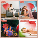 i-Venoya Red Light Therapy for Body: Infrared Light Therapy Panel Lamp with Stand, 660nm Deep Red and 850nm Near Infrared LED De