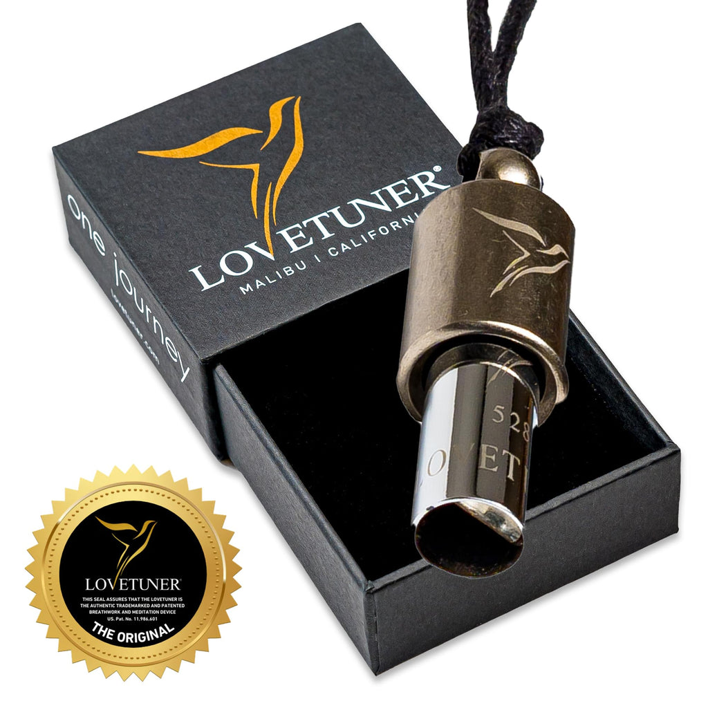 LOVETUNER Breathing & Meditation Tuning Necklace 528 Hz Whistle | 528 Hz Solfeggio Frequency | Breathwork Necklace Mindfulness D