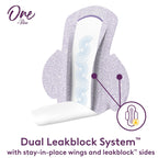 One by Poise Feminine Pads with Wings (2-in-1 Period & Bladder Leakage Pads for Women), Regular, Regular Absorbency for Period F
