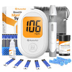 AurorAid Blood Glucose Monitoring System, G-426 Blood Glucose Monitor Kit - 100 Test Strips and 100 Lancets for Home Use, 500 Me