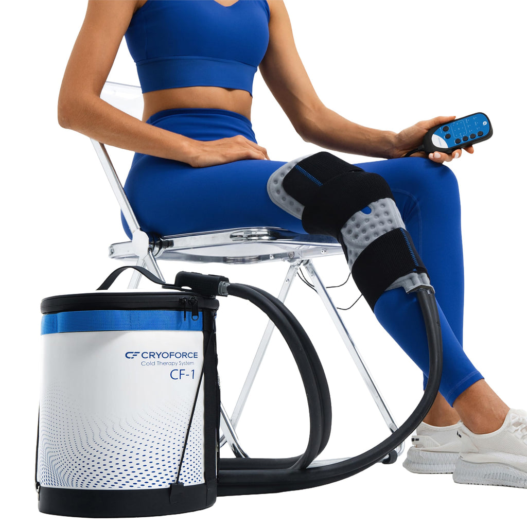 CF-1 Cold Therapy Machine for Knee Surgery Recovery, Quiet Ice Therapy System for Home Bedside Overnight Use with Programmable T