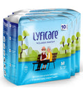 Lyficare Classic Adult Diaper Medium Size (M)  30 Units (Pack Of 3) | Unisex Diapers Pants Style | Waist (6085 Cm) Wetness Ind