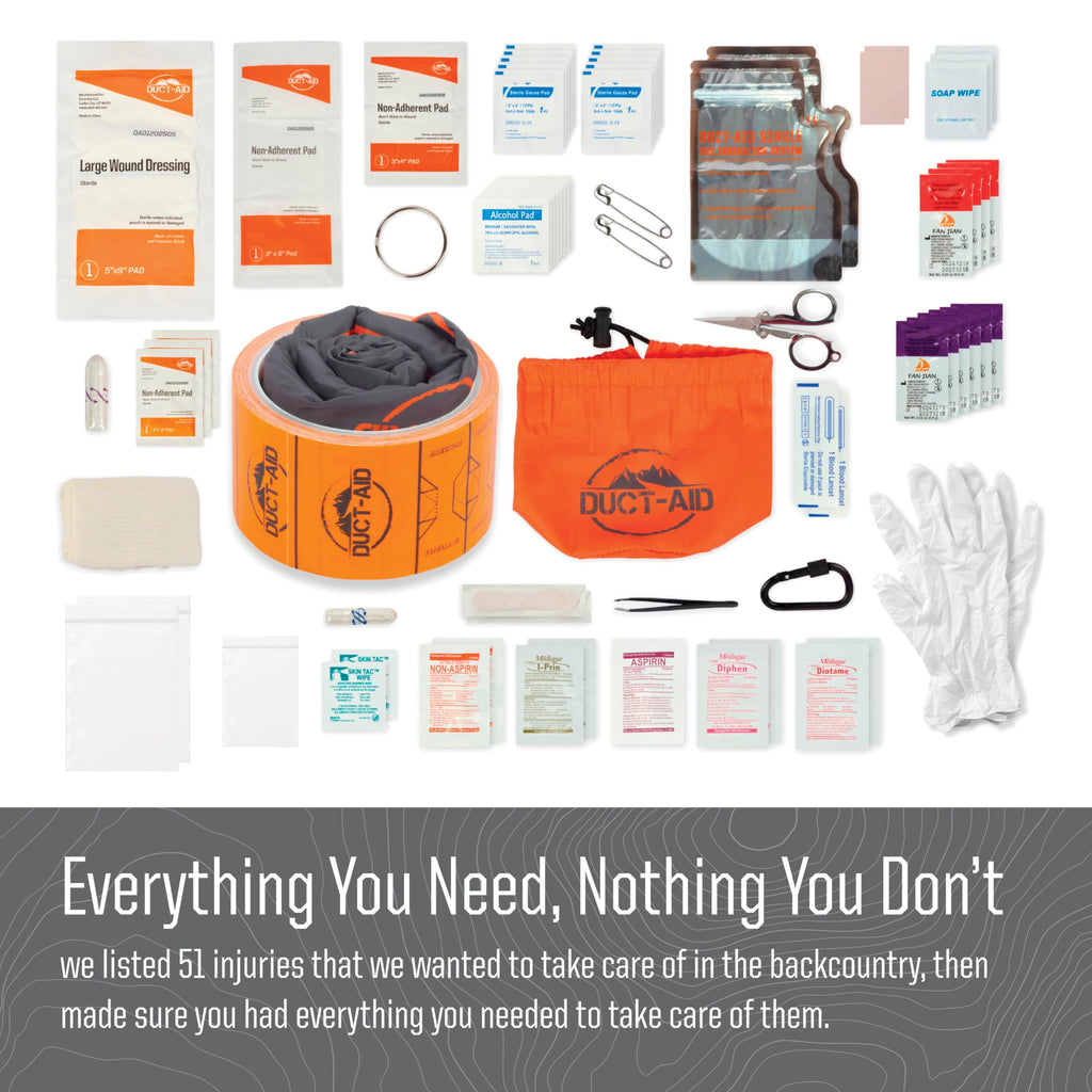 Emergency Rspi Duct-Aid Compact First Aid Kit, Medical Grade Adhesive, Emergency Resp ...