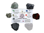Crystals for Motivation & Self Belief Manifestation, Set of 6 Green Aventurine, Pyrite, Hematite, Iolite, Carnelian and Rose Qua