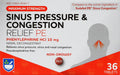 Rite Aid Sinus Pressure and Congestion Non-Drowsy Relief PE, 10mg - 36 Tablets Nasal Decongestant | Sinus Relief | Allergy Medic