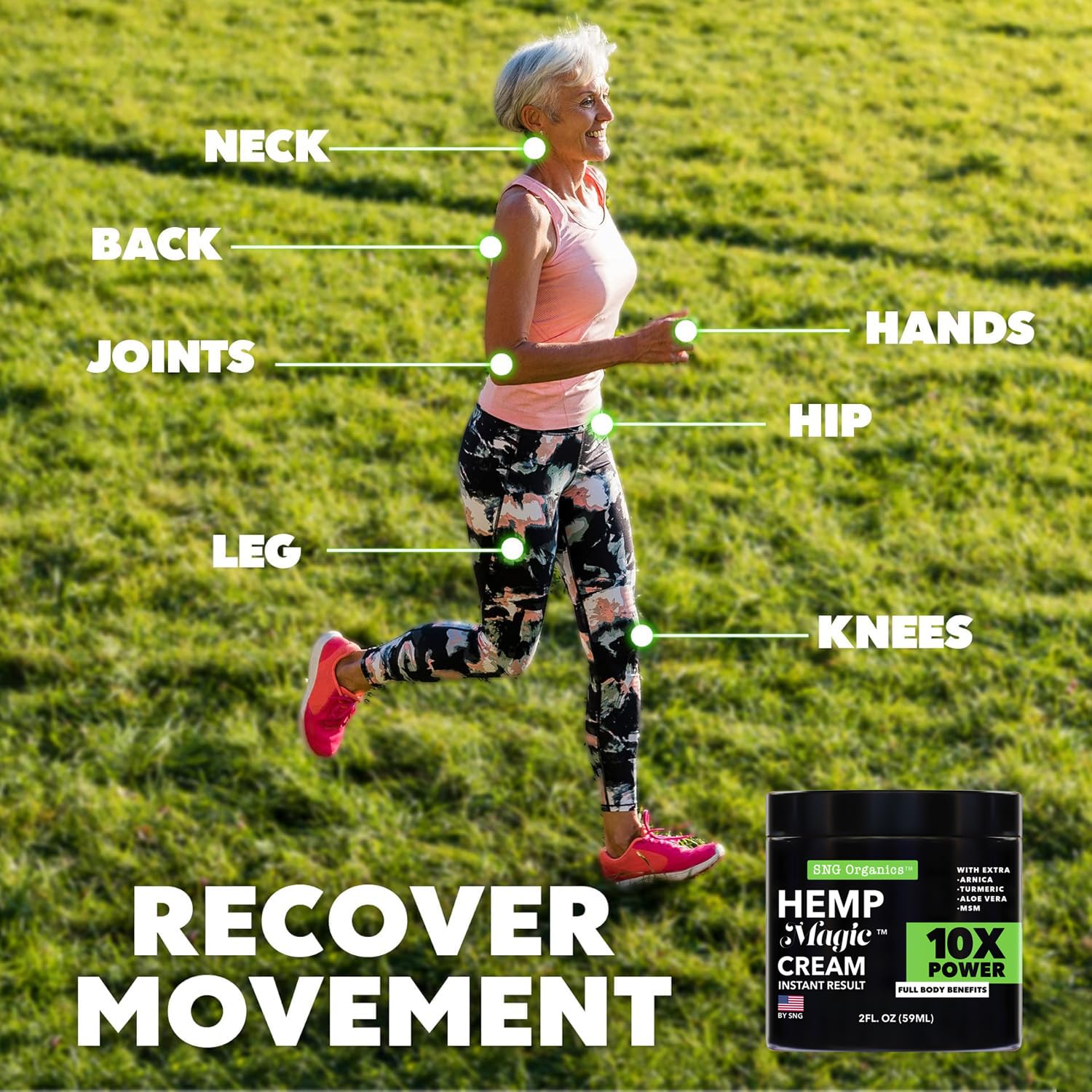 Hemp Cream Maximum Strength (4oz) Hemp Oil & Arnica, Soothes Discomfort on Joint Muscle Shoulder Hip Neck Knee & Back Support. A
