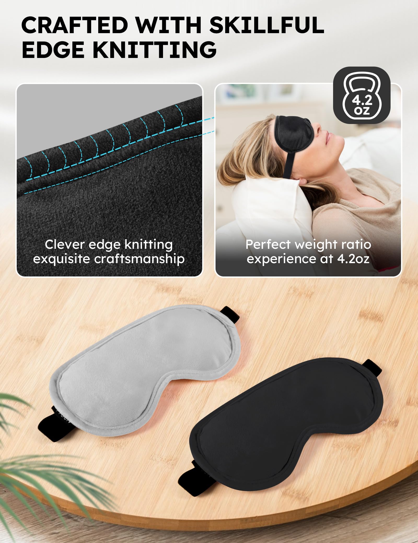 MUSICOZY Heated Eye Mask, Dry Eye Mask, Weighted Eye Mask, Warm Compress for Dry Eye, Moist Heat Eye Mask with Flaxseed Cassia S