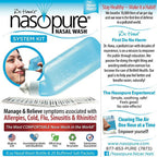 Nasopure Nasal Wash, System Kit, The Nicer Neti Pot    Sinus Wash Kit, Comfortable Nasal Rinse 8 Oz Bottle & 20 Salt Packets (3.