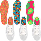 Velmitten 3 Pairs No Show Socks Sockless Shoe Liner Washable Barefoot Shoe Insoles No Slipping Inserts(Fruit Style)
