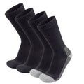 4 Pairs of Diabetic Extra Thick Warm Cotton Socks, Triple Cushioned Crew Slipper Socks (2 Pairs Black and 2 Pairs Black with Gra