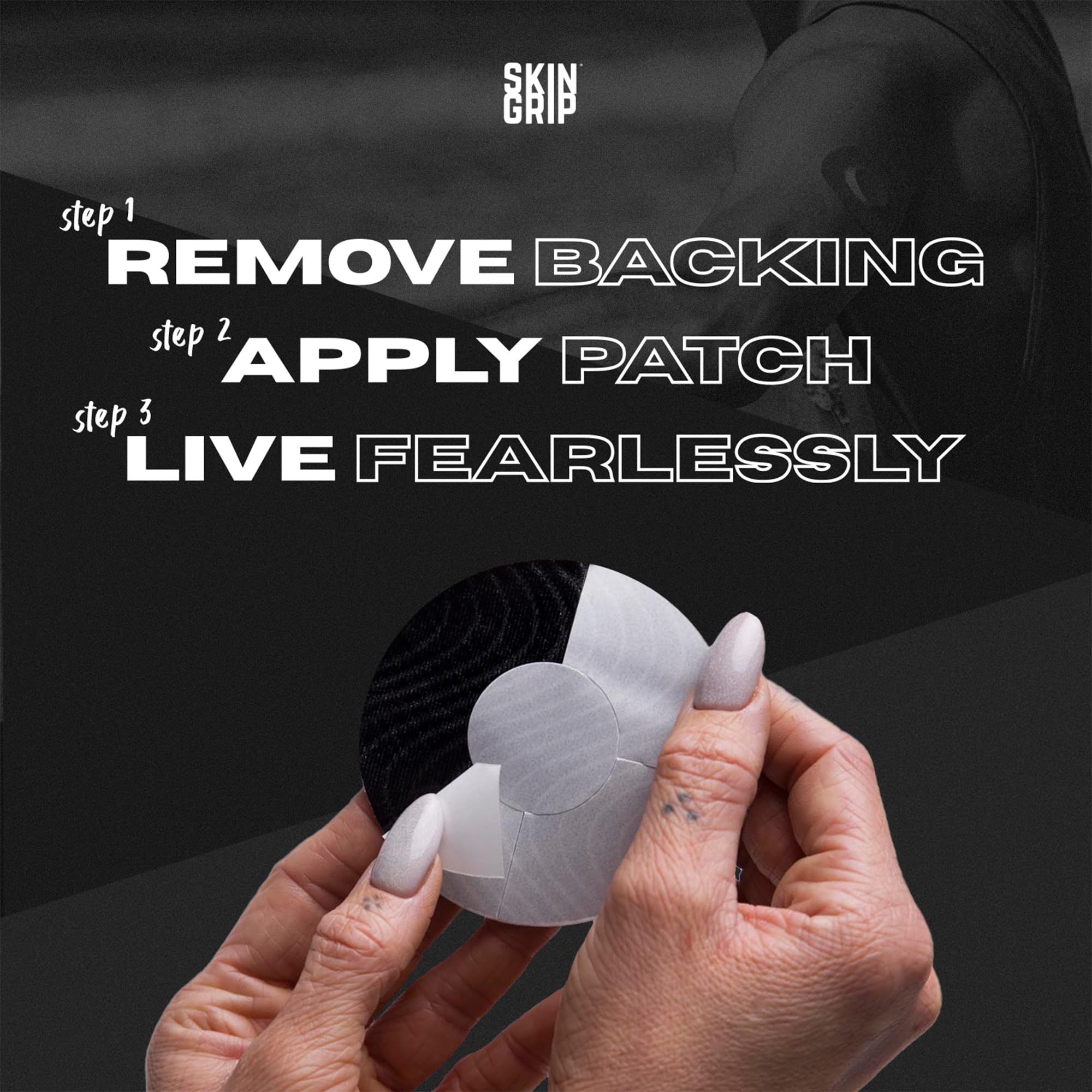 Skin Grip Adhesive Patches for Freestyle Libre 2 CGM - Waterproof & Sweatproof Adhesive for 10-14 Days, Pre-Cut Adhesive Medical