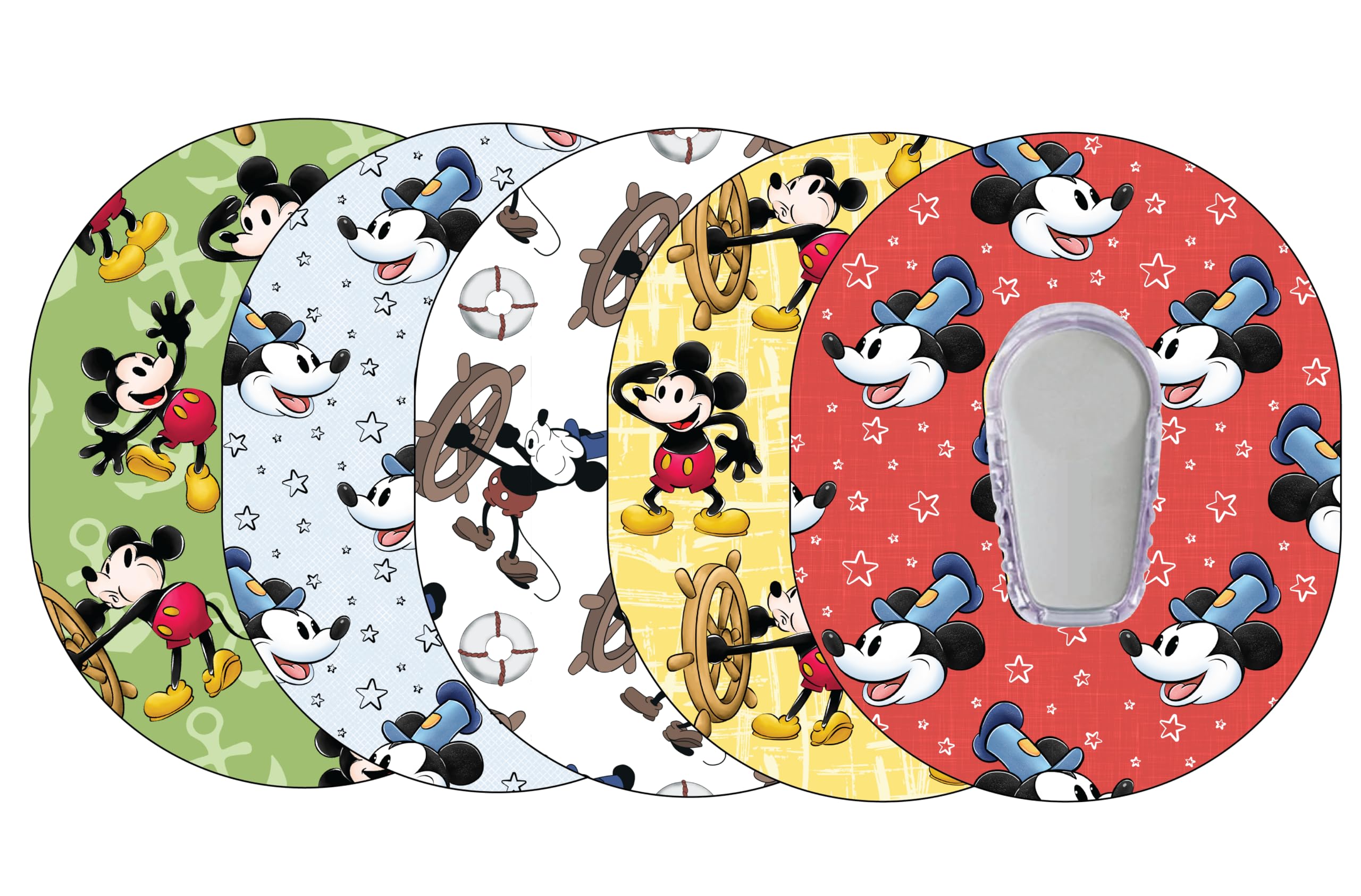 Glucomart Adhesive Patches for Dexcom G6 - Maximum Strength CGM Patches, Waterproof & Hypoallergenic (Magical Mouse Variety Pack