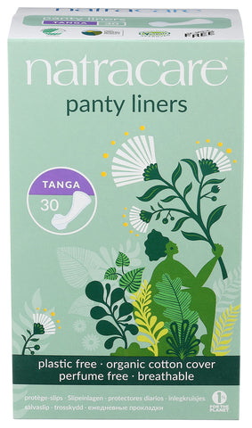 Natracare Natural Organic Thong Style Panty Liners, Made with Certified Organic Cotton, Ecologically Certified Cellulose Pulp an