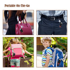 JFGLORIX Asthma Inhaler Holder Keychain Retractable Clip PU Leather Portable Travel Handy Holder for Kids and Adults, Inhaler No