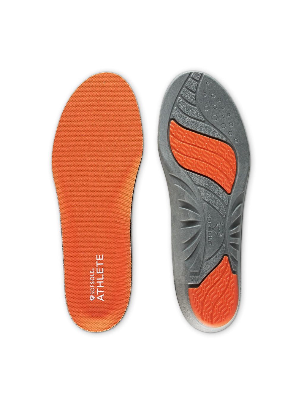 Sof Sole Mens Athlete Performance Full-Length Insole, Orange, 7-8.5