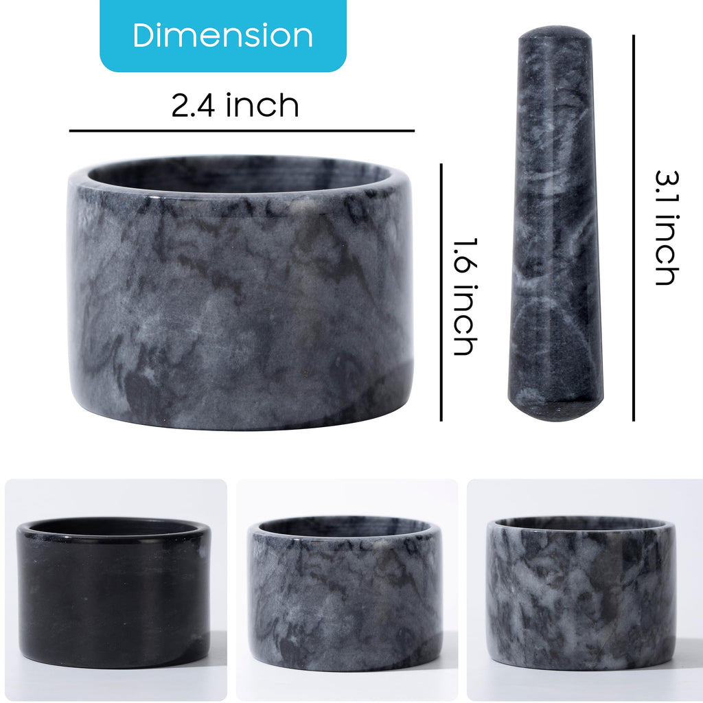Fasolahome Pill Crusher, Mini Marble and Pestle Set, Pill Crusher Grinder Fine Powder, Arthritic Hands Pill Grinder