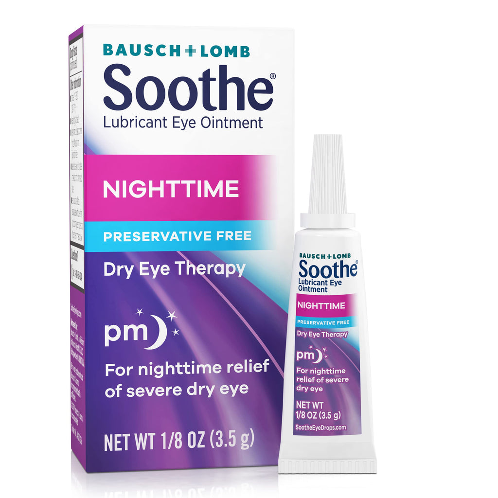 Bausch + Lomb Soothe Lubricant Eye Ointment Night Time - 0.13 oz, Pack of 6