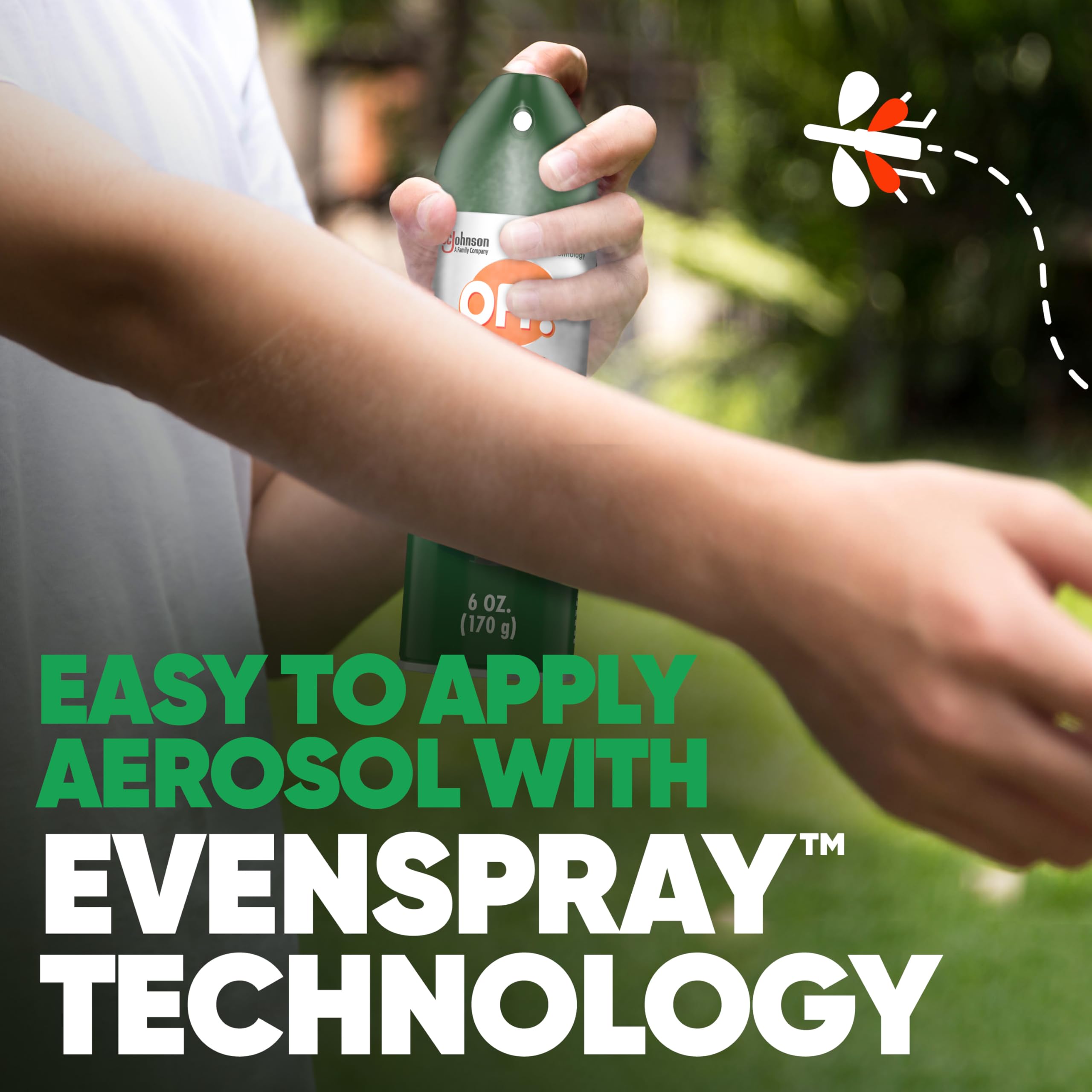 OFF! Deep Woods Insect Repellent Aerosol, Bug Spray with Long Lasting Protection from Mosquitoes, 6 oz