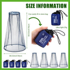 Hestya 4 Pack Mosquito Face Mesh Net Protecting Net for Outdoor Hiking Camping Climbing Mosquito Fly Insects Preventing (Blue)