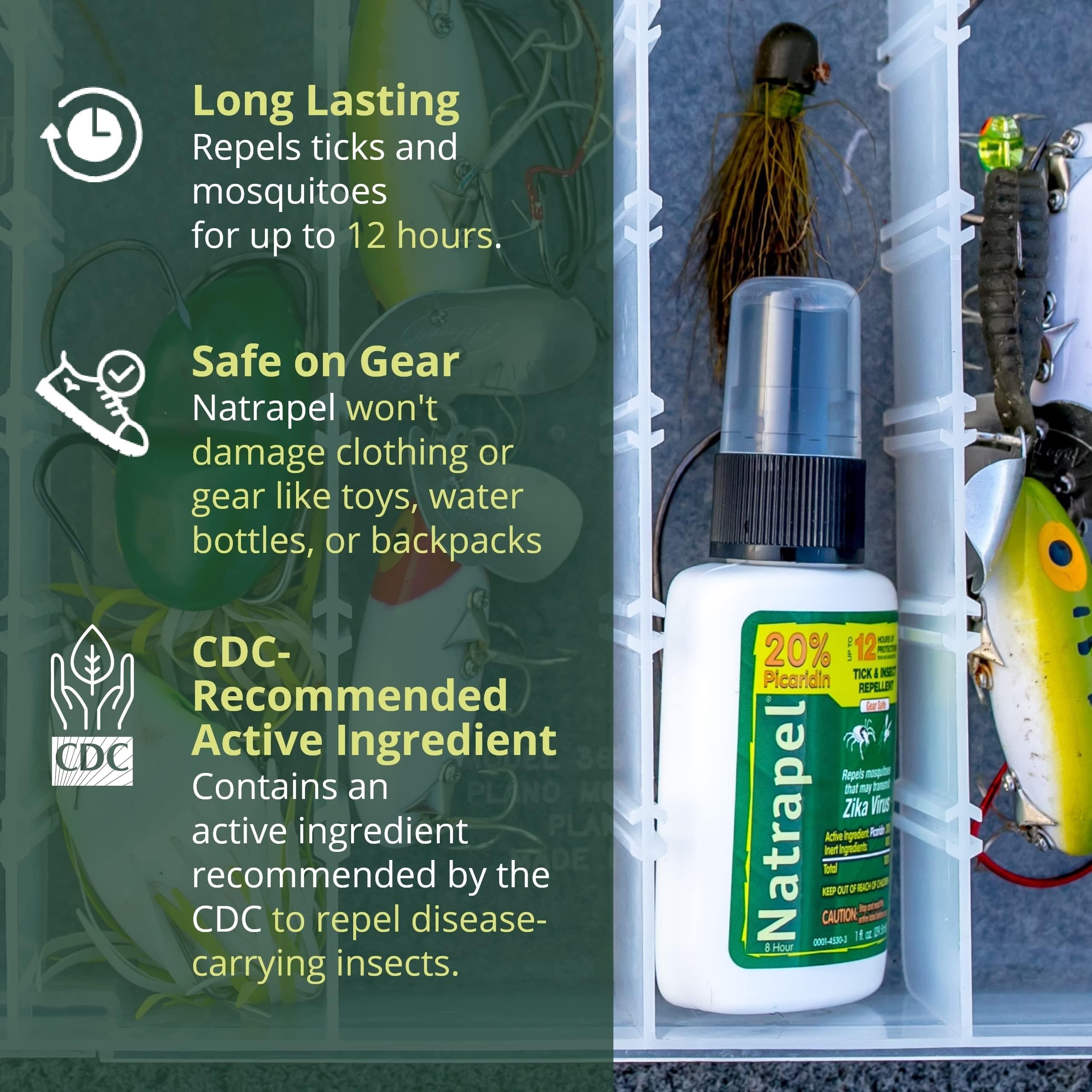 Natrapel Tick & Insect Repellent - Bug Spray with 20% Picaridin - Family Protection Against Mosquitoes, Ticks & More - Up to 12