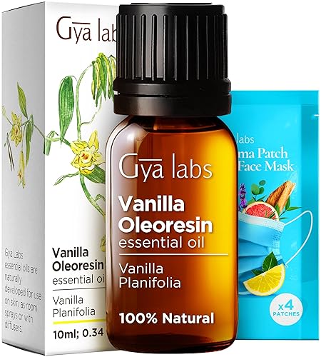 Gya Labs Vanilla Essential Oil for Skin - 0.34 Fl Oz - Vanilla Oil for Diffuser, Body & Candle Making Scent