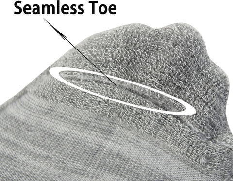 Yomandamor Men's 4 Pairs Diabetic Ankle Socks with Seamless Toe And Cushion Sole,L Size(Socks Size:10-13)