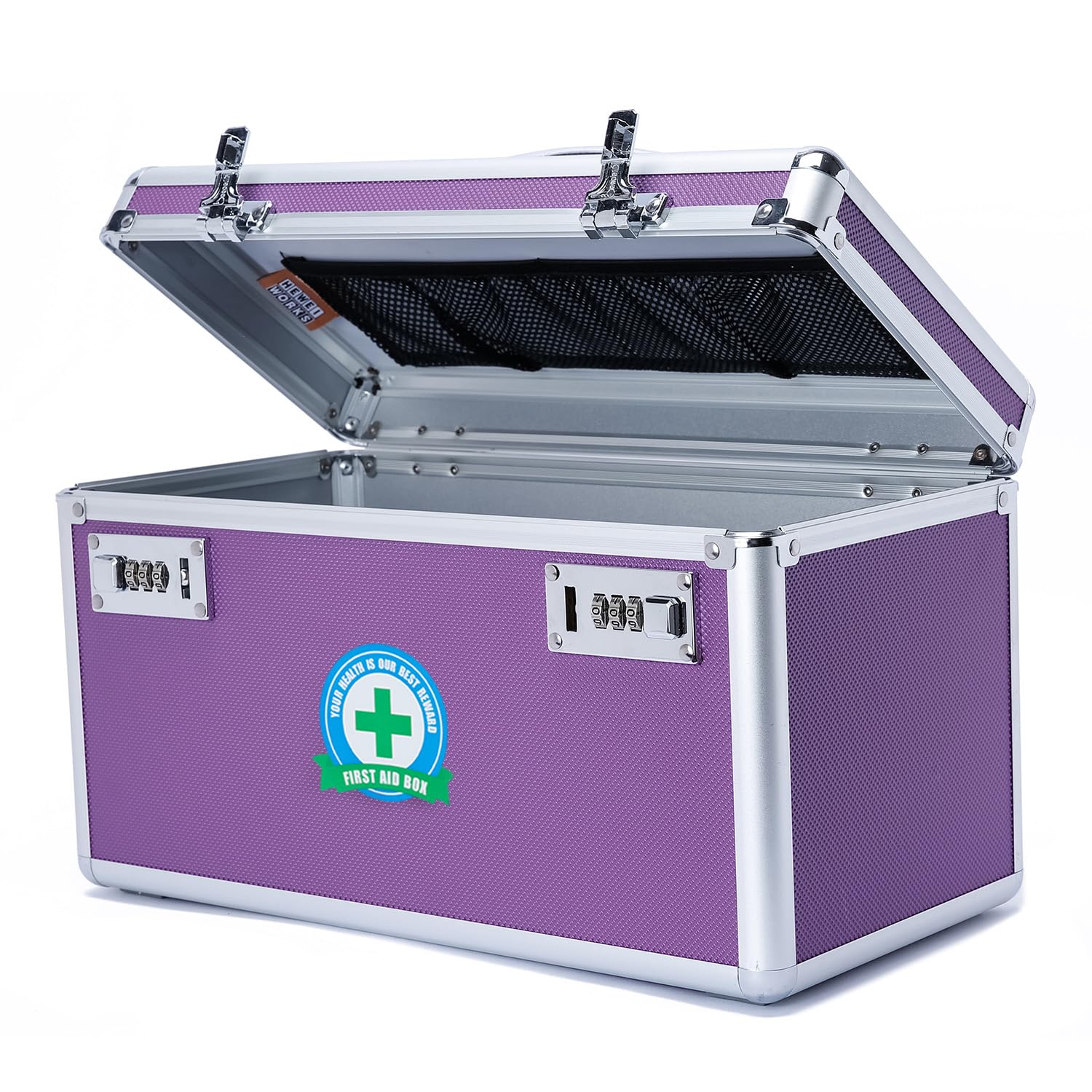 HEWEI WORKS Locking Box with Portable Storage Case, 14.2x 7.2x 8.2,Childproof Medication Lock Organizer, Lockbox for Docum