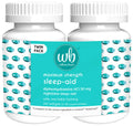 Wellness Basics - Maximum Strength Sleep-Aid - Diphenhydramine HCL (96 Count Softgel - Twin Pack) Relieves Occasional Sleeplessn
