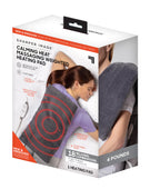 Calming Heat Massaging Weighted Heating Pad by Sharper Image- Weighted Electric Heating Pad with Massaging Vibrations, 6 Setting