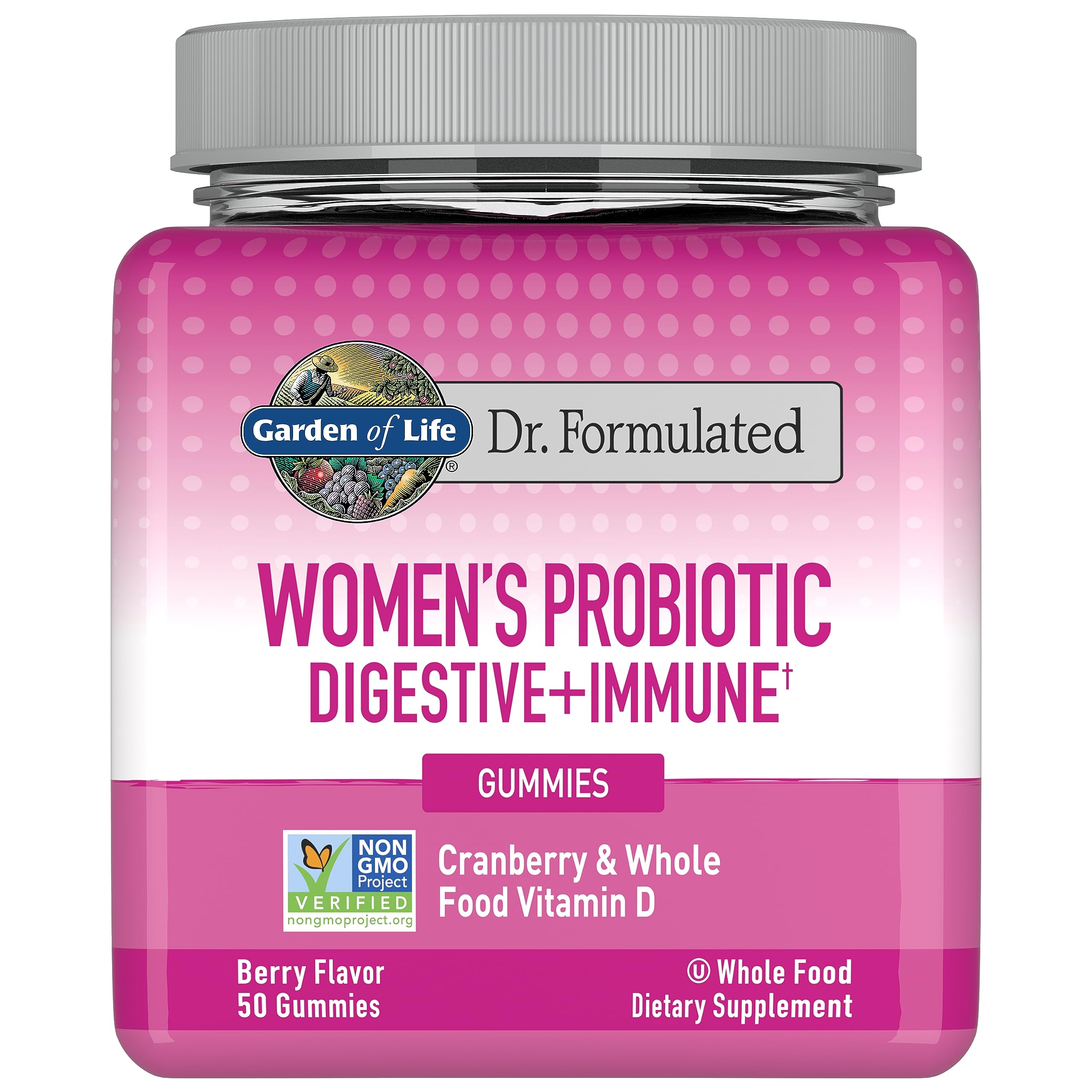 Garden of Life Dr. Formulated Womens Probiotic Gummies 50ct (Cranberry)