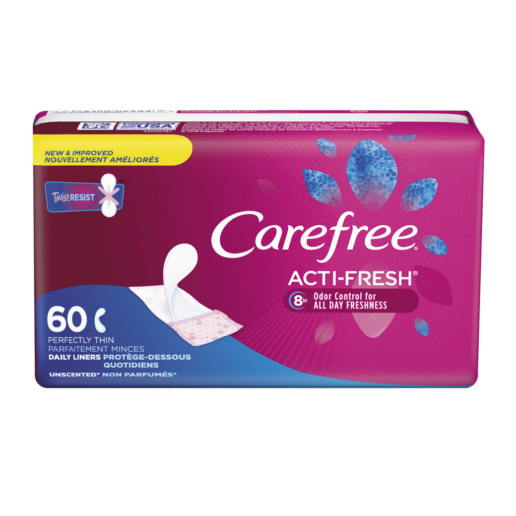 Carefree Body Shape Thin to-Go Pantiliners-Unscented-60 ct