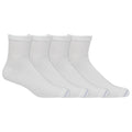 Dr. Scholl's Men's 4 Pack Diabetic and Circulatory Non Binding Ankle Socks, White, Shoe Size: 13-15
