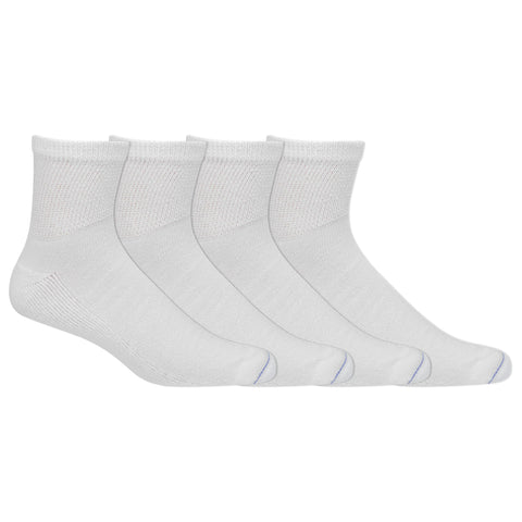 Dr. Scholl's Mens Diabetes & Circulator - 4 6 Pair Packs Non-binding Comfort And Moisture Management Casual Sock, White, 7-12 US