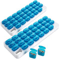 Monthly Pill Organizer - (Pack of 2) 31 Day Pill Organizer with Large Removable Medication Pods, Portable Pill Case Box and Hold