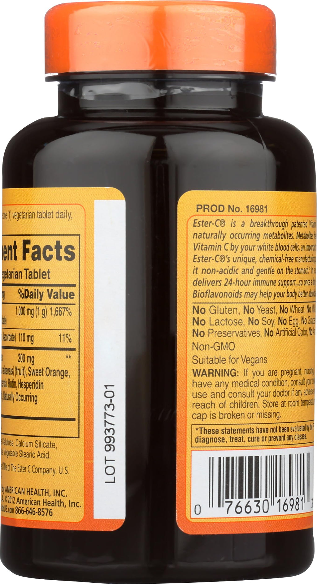 American Health Ester C 1000 Mg with Citrus Bioflavonoids, 90 CT