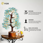 PYOR Turquoise Crystals, Money Tree, Birthday Gifts for Women, Turquoise Crystal Tree of Life, Healing Crystal, Office Decor, Ho