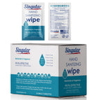 Hand Sanitizing Wipes Travel Size by Singular Wipes - Hand Sanitizer Wipes Individually Wrapped with Fresh Citrus Fragrance & Mo