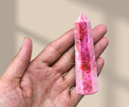 Cobalt Calcite Crystal Towers ~ Natural Healing Crystal Point Obelisk for Reiki Healing and Crystal Grid (3- Inch)